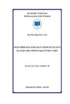 Hoàn thiện hoạt động quản trị rủi ro tín dụng tại ngân hàng thương mại cổ phần á châu