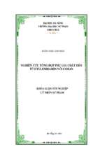 Nghiên cứu tổng hợp phụ gia chất dẻo từ etylenđiamin với coban...