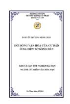 Đời sống văn hóa của cư dân ở hai bên bờ sông hàn...