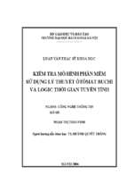 Kiểm tra mô hình phần mềm sử dụng lý thuyết ôtômat buchi và logic thời gian tuyến tính