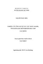 Nghiên cứu tổng hợp hệ vật liệu nano ceo2 sio2 ứng dụng làm chế phẩm sinh học cho cây trồng