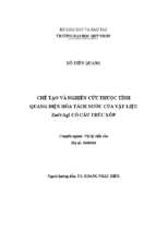 Chế tạo và nghiên cứu thuộc tính quang điện hóa tách nước của vật liệu zno agi có cấu trúc xốp