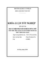 Một số biện pháp kích thích hứng thú cho trẻ mẫu giáo 5 – 6  tuổi khi tham gia trò chơi dân gian.