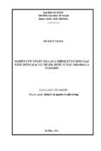 Nghiên cứu tối ưu hóa quá trình xử lý kim loại nặng đồng (cu) và chì (pb) bằng vi tảo chlorella vulgaris