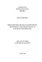 Đánh giá hiện trạng thu gom, vận chuyển và đề xuất biện pháp quản lý chất thải rắn sinh hoạt tại quận sơn trà, thành phố đà nẵng.