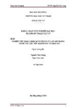 Nghiên cứu năng lượng kích thích của ion mn trong nhóm vật liệu nền aluminate và silicate.