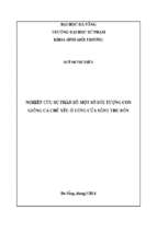 Nghiên cứu sự phân bố một số đối tượng con giống cá chủ yếu ở vùng cửa sông thu bồn – hội an.