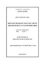 Diễn ngôn truyện kể trong tiểu thuyết đêm thánh nhân của nguyễn đình chính...