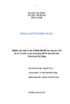 Nghiên cứu một số chỉ số hình thái thể lực của học sinh từ 12 15 tuổi ở một số trường thcs trên địa bàn thành phố đà nẵng.