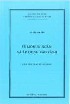 Về môđun ngắn và áp dụng vào vành_1