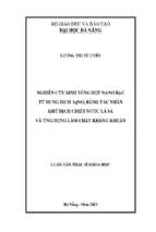 Nghiên cứu sinh tổng hợp nano bạc từ dung dịch agno3 bằng tác nhân khử dịch chiết nước lá sả và ứng dụng làm chất kháng khuẩn.....