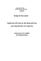 Nghiên cứu chiết tách xác định thành phần hóa học trong dịch chiết của vỏ quả bứa.