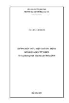 Tài liệu tập huấn hướng dẫn thực hiện chương trình môn khoa học tự nhiên (trong chương trình giáo dục phổ thông 2018)