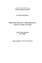 Phân tích năng lực cạnh tranh của công ty cp may tây sơn