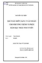 Bài toán biên dạng tuần hoàn cho phương trình vi phân hàm bậc nhất phi tuyến