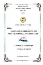 Nghiên cứu quá trình tổng hợp phức amoni trioxalatochroma (iii).