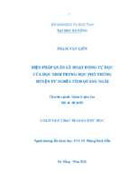 Biện pháp quản lý hoạt động tự học của học sinh trung học phổ thông huyện tư nghĩa tỉnh quảng ngãi.