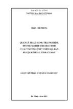 Quản lý hoạt động trải nghiệm, hướng nghiệp cho học sinh ở các trường thpt trên địa bàn huyện đầm dơi tỉnh cà mau._1