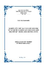 Nghiên cứu chế tạo vật liệu hấp phụ từ xơ mướp và khảo sát khả năng hấp phụ ion zn2+ trong môi trường nước.