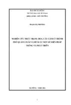 Nghiên cứu thực trạng hoa, cây cảnh ở tp. quảng ngãi và đề xuất một số biện pháp trồng và phát triển.
