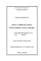 Định lý điểm bất động trong không gian g metric..