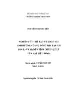 Nghiên cứu chế tạo và khảo sát ảnh hưởng của sự đồng pha tạp các ion la và mn đến tính chất vật lý của vật liệu bifeo3