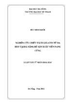 Nghiên cứu chiết tách gelatin từ da heo tại đà nẵng để sản xuất viên nang cứng