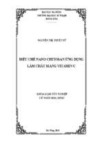 Điều chế nano chitosan ứng dụng làm chất mang vitamin c.