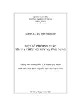 Một số phương pháp tìm đa thức nội suy và ứng dụng