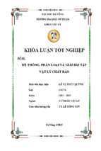 Hệ thống, phân loại và giải bài tập vật lý chất rắn.