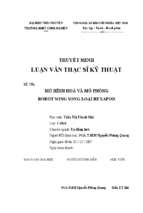 Mô hình hóa và mô phỏng robot song song loại hexapod.