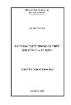 Bất đẳng thức trong đa thức đối xứng và áp dụng