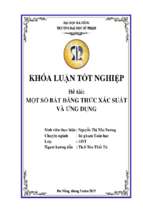 Một số bất đẳng thức xác suất và ứng dụng..