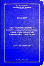 Nghiên cứu đặc điểm sinh thái của loài chà vá chân xám (pygathrix cinerea nadler, 1997) tại xã tam mỹ tây, huyện núi thành, tỉnh quảng nam