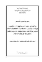 Nghiên cứu khảo sát một số nhóm hợp chất hữu cơ trong lá cây lô hội trên địa bàn thành phố đà nẵng bằng phương pháp hóa học