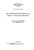 Một số biện pháp phát triển kỹ năng múa cho trẻ mẫu giáo 4 – 5 tuổi trong hoạt động âm nhạc.
