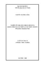 Nghiên cứu khả năng kháng khuẩn và kháng viêm của cao chiết lá cây thuốc thượng (phaeanthus vietnamensis ban)