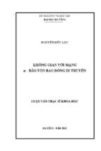 Không gian với mạng ö  bảo tồn bao đóng di truyền
