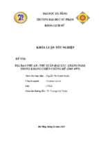 Địa đạo phú an   phú xuân (đại lộc, quảng nam) trong kháng chiến chống mỹ (1965 1975)