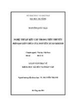 Nghệ thuật kết cấu trong tiểu thuyết đội gạo lên chùa của nguyễn xuân khánh..