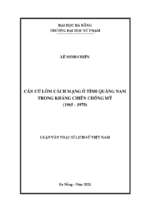 Căn cứ lõm cách mạng ở tỉnh quảng nam trong kháng chiến chống mỹ (1965   1975)_1