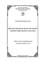 Diễn ngôn truyện kể trong tiểu thuyết nỗi buồn chiến tranh của bảo ninh.