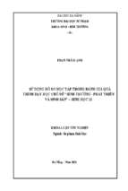 Sử dụng hồ sơ học tập trong đánh giá quá trình dạy học chủ đề “sinh trưởng   phát triển và sinh sản” – sinh học 11