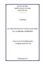 Đặc điểm truyện ngắn nguyễn quang thiều qua tập mùa hoa cải bên sông.