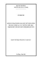 Quản lý hoạt động giáo dục kỹ năng sống cho học sinh tại các trường tiểu học thành phố thủ dầu một tỉnh bình dương_1