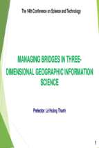 Slide managing bridges in three  dimensional geographic information science 