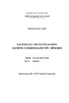 Tạo động lực cho người lao động tại trung tâm kinh doanh vnpt – bình định