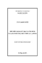 Biểu diễn nhóm hữu hạn và ứng dụng vào quan hệ đồng chất trên các p   nhóm.