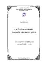 Chuỗi đồng nghĩa kép trong câu văn ma văn kháng.