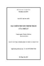 Đặc điểm truyện trinh thám của thế lữ..